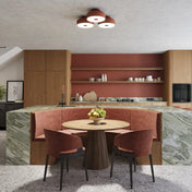 Modern ochre red LED ceiling light | MAGULU
