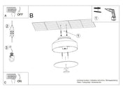 Modern ochre red LED ceiling light | MAGULU