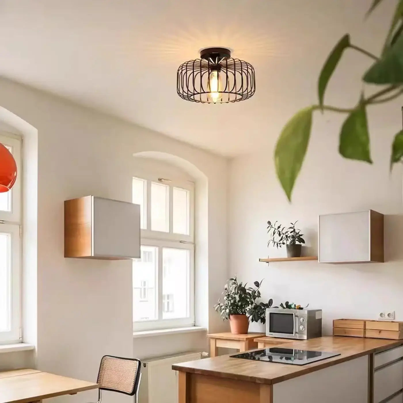 Black metal industrial dimmable ceiling light | KIGO