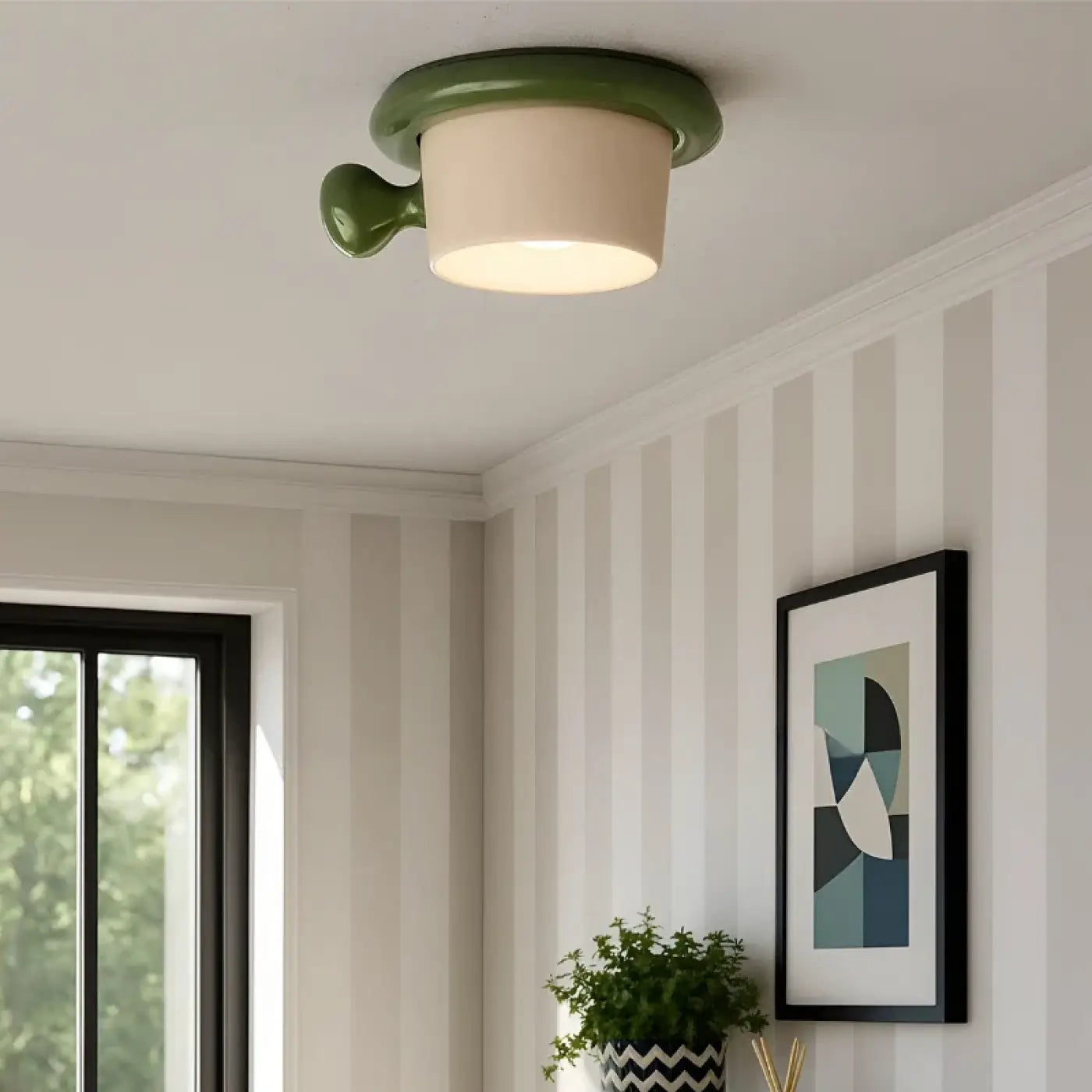 Colourful ceramic cup design LED ceiling light | TAZA
