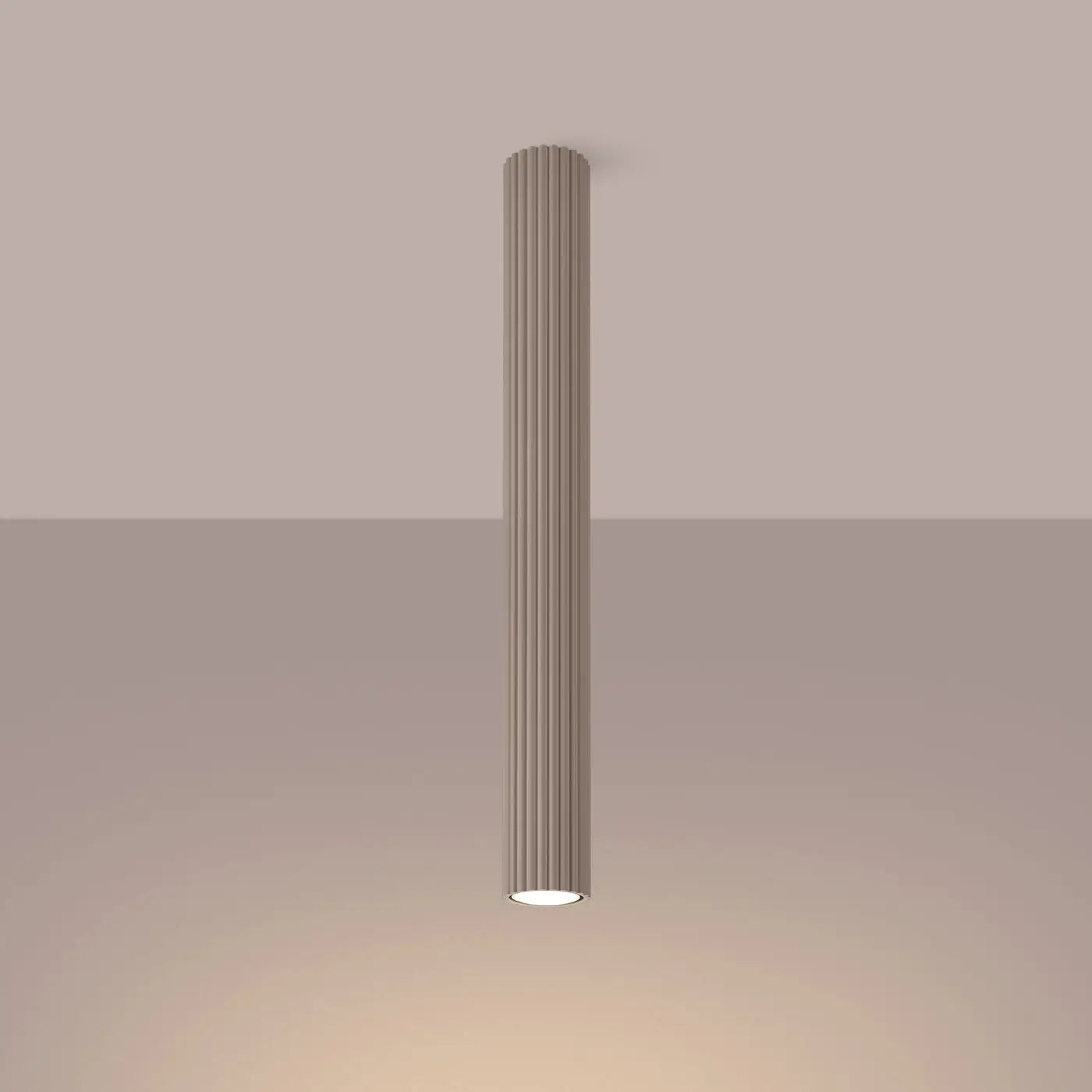 Taupe minimalist aluminium LED ceiling light | KABUR