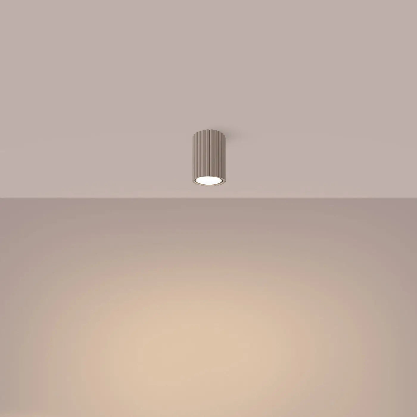Scandinavian taupe minimalist LED ceiling light | HEHA