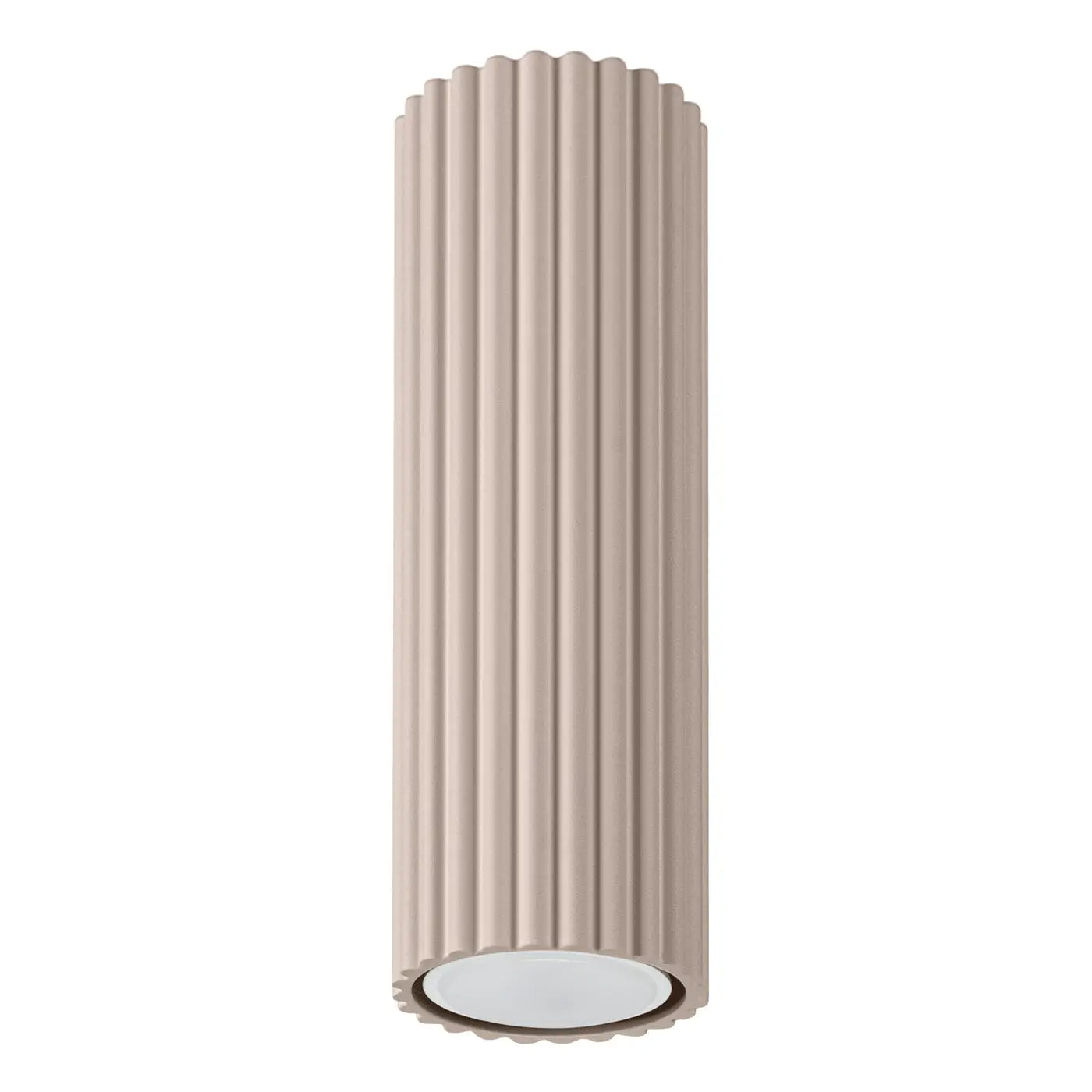 Minimalist taupe aluminium LED ceiling light | PAMAMU