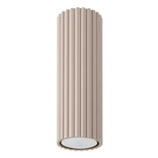 Minimalist taupe aluminium LED ceiling light | PAMAMU