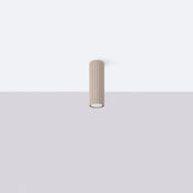 Minimalist taupe aluminium LED ceiling light | PAMAMU
