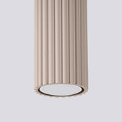 Minimalist taupe aluminium LED ceiling light | PAMAMU