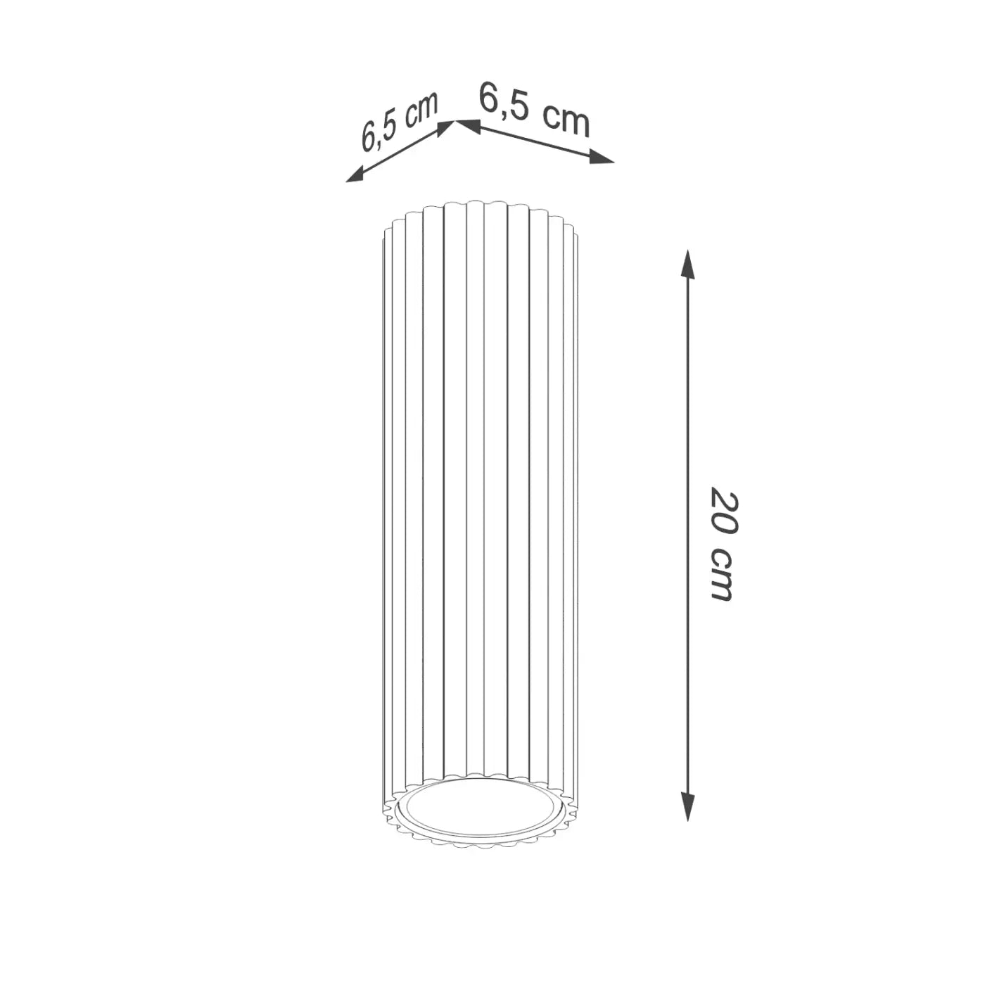 Minimalist taupe aluminium LED ceiling light | PAMAMU