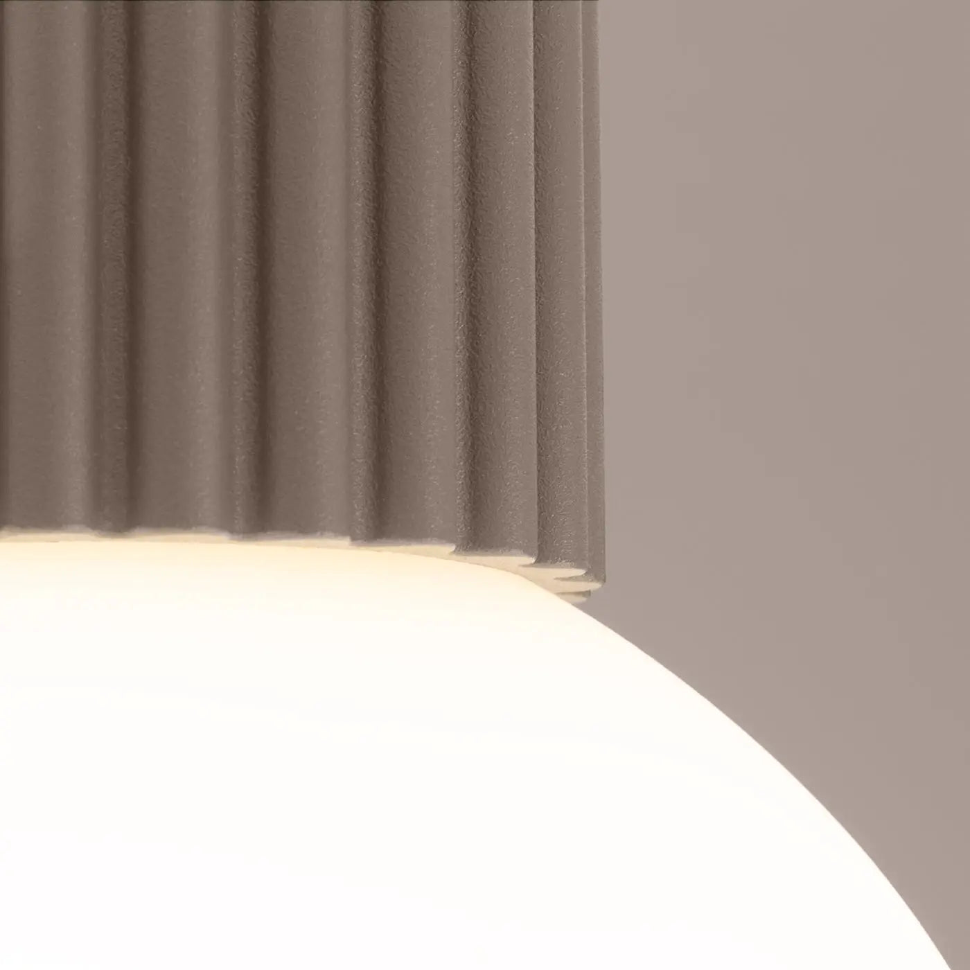 Taupe LED minimalist ceiling light IP44 | RUZOR