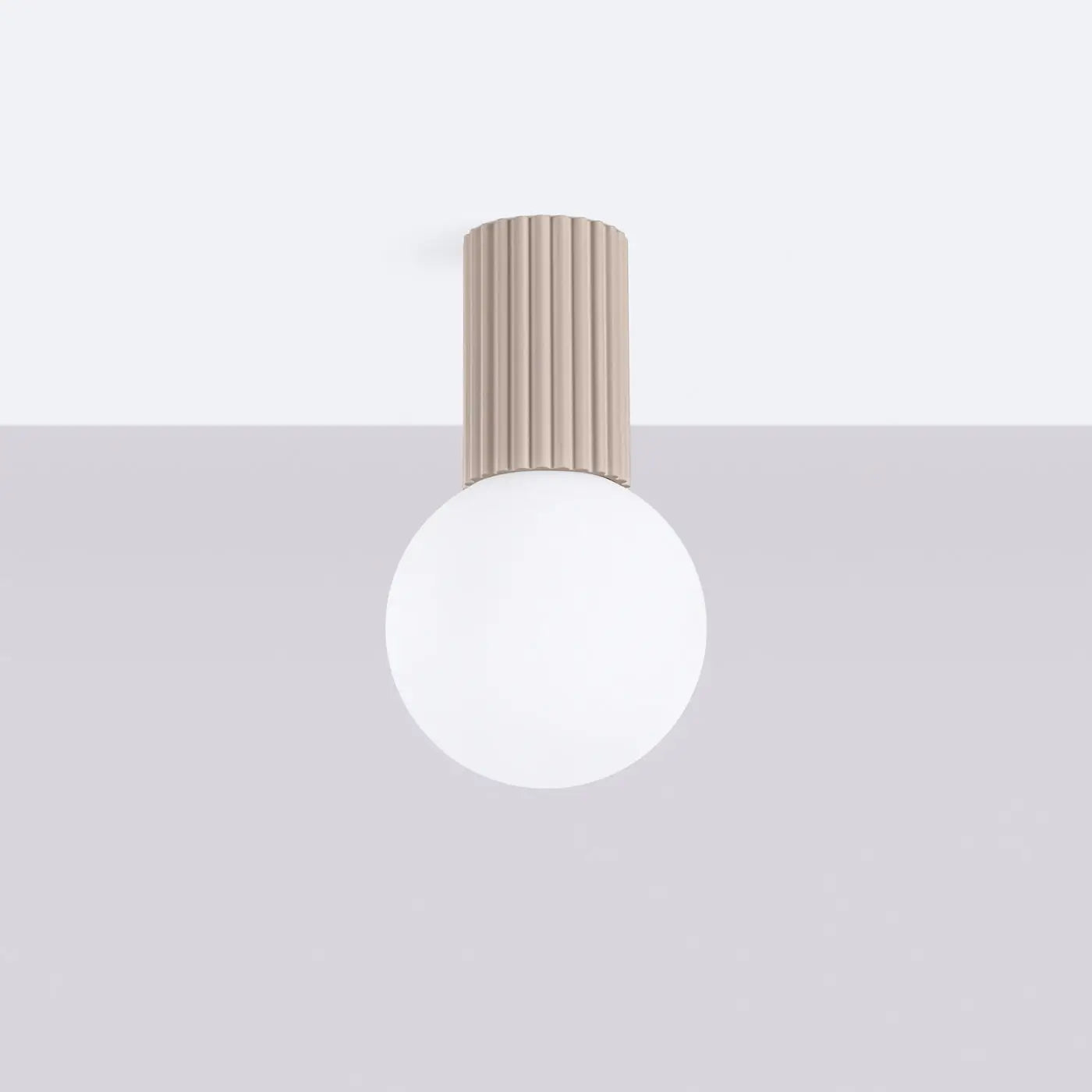 Taupe LED minimalist ceiling light IP44 | RUZOR