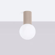 Taupe LED minimalist ceiling light IP44 | RUZOR