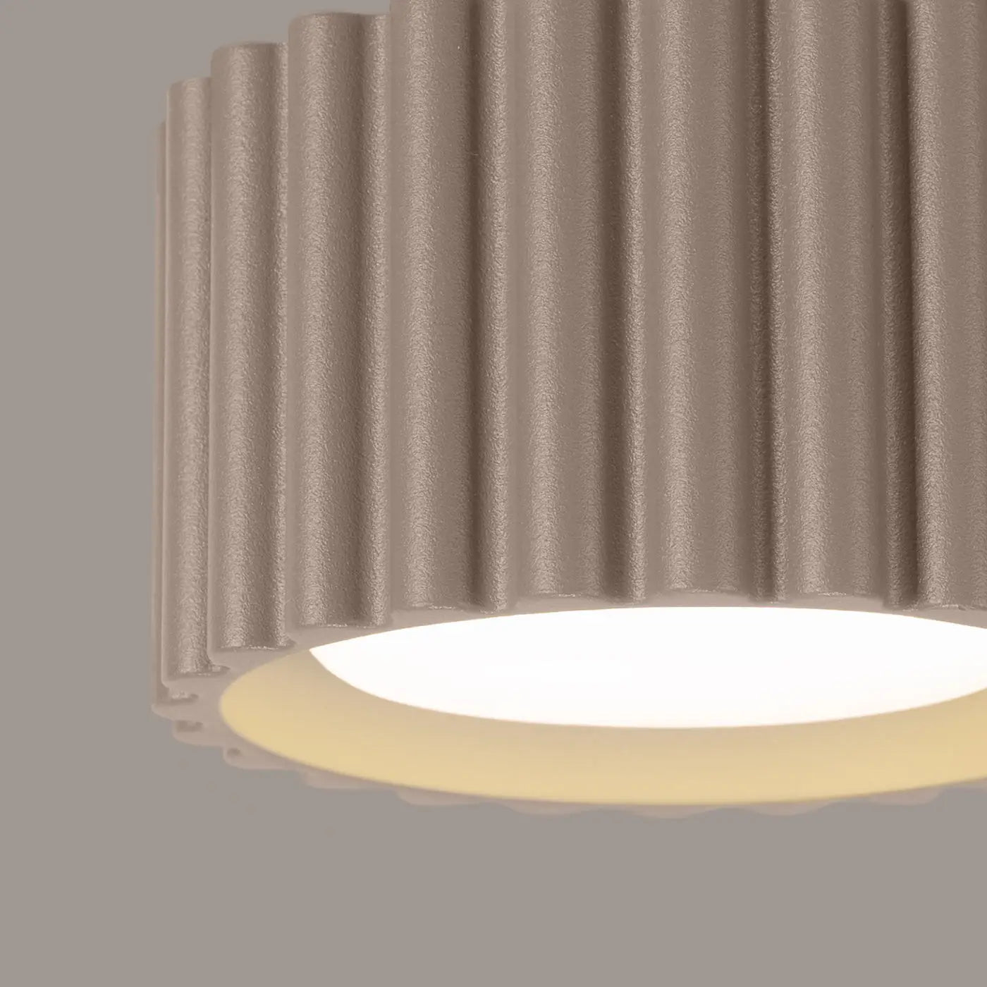 Minimalist taupe aluminium LED ceiling light | BIGONE