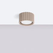 Minimalist taupe aluminium LED ceiling light | BIGONE