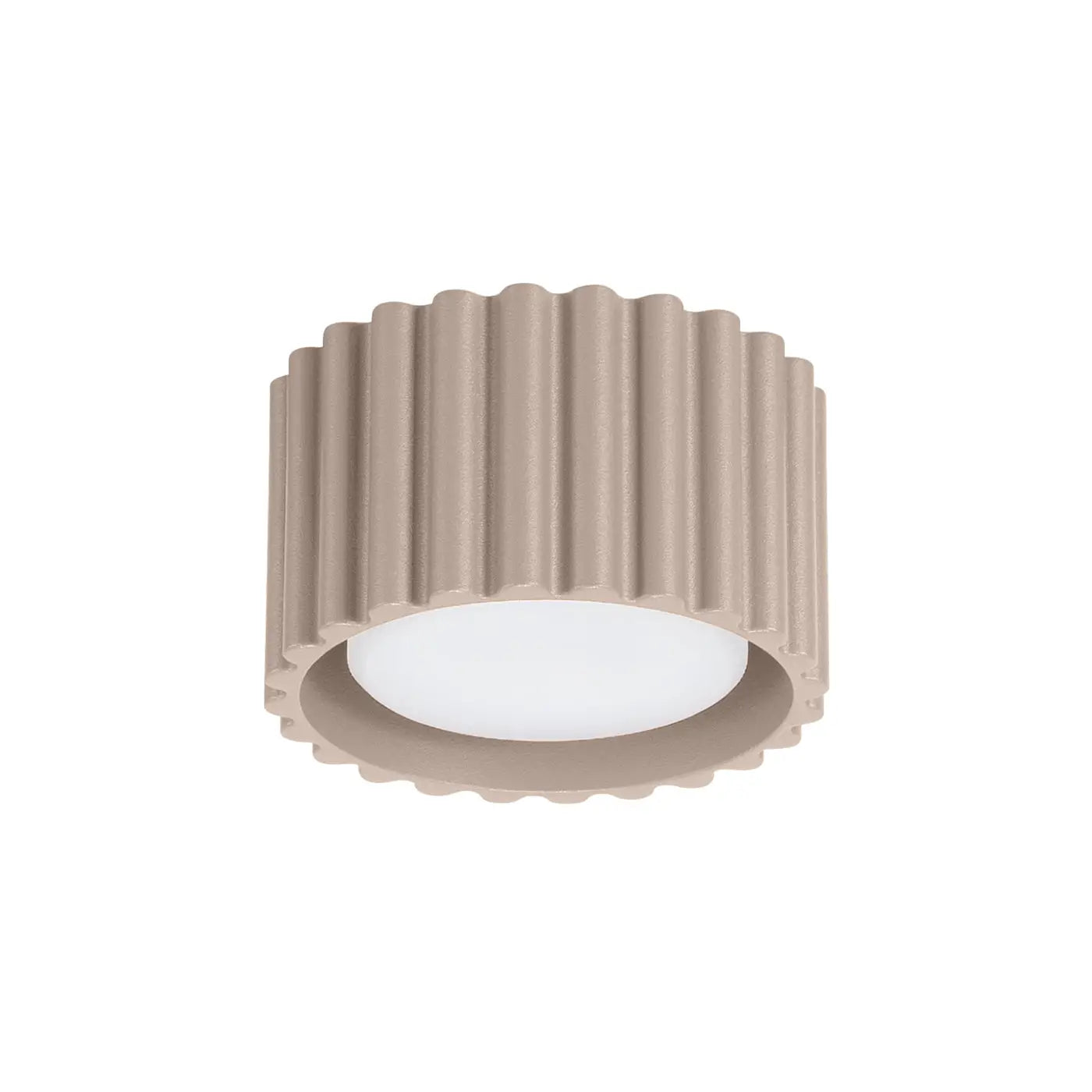 Minimalist taupe aluminium LED ceiling light | BIGONE