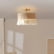 Modern dimmable beige fabric LED ceiling light | PIGIGI