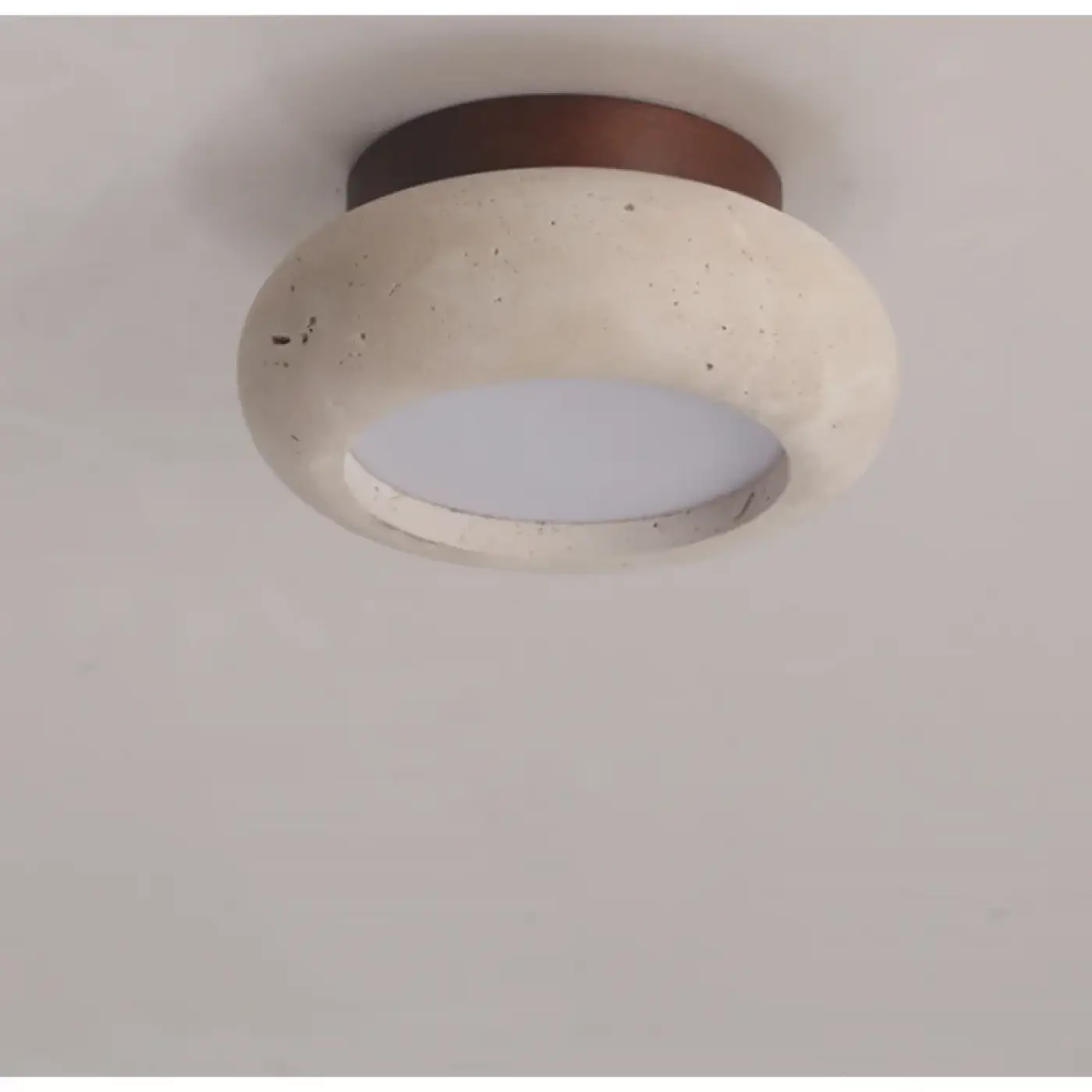 LED stone and wood modern ceiling light | MIHO