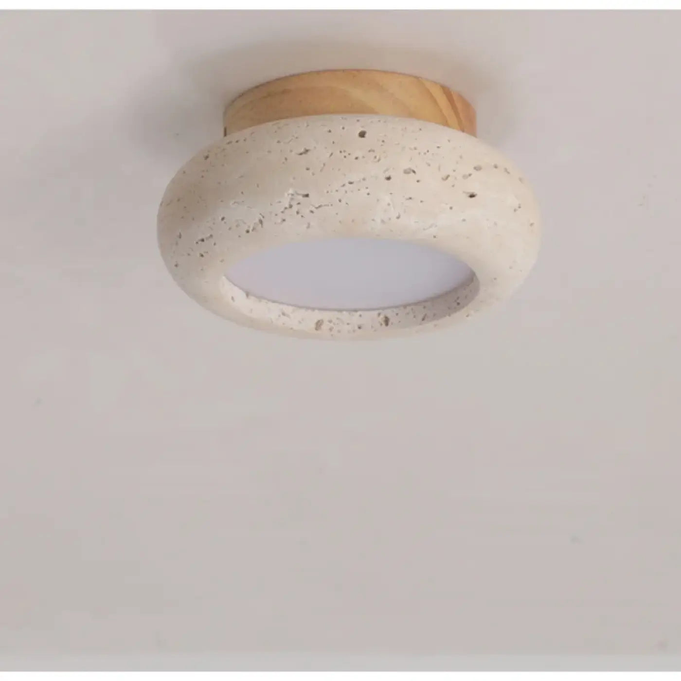 LED stone and wood modern ceiling light | MIHO