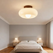 LED wood and white Scandinavian ceiling light | NITAPO