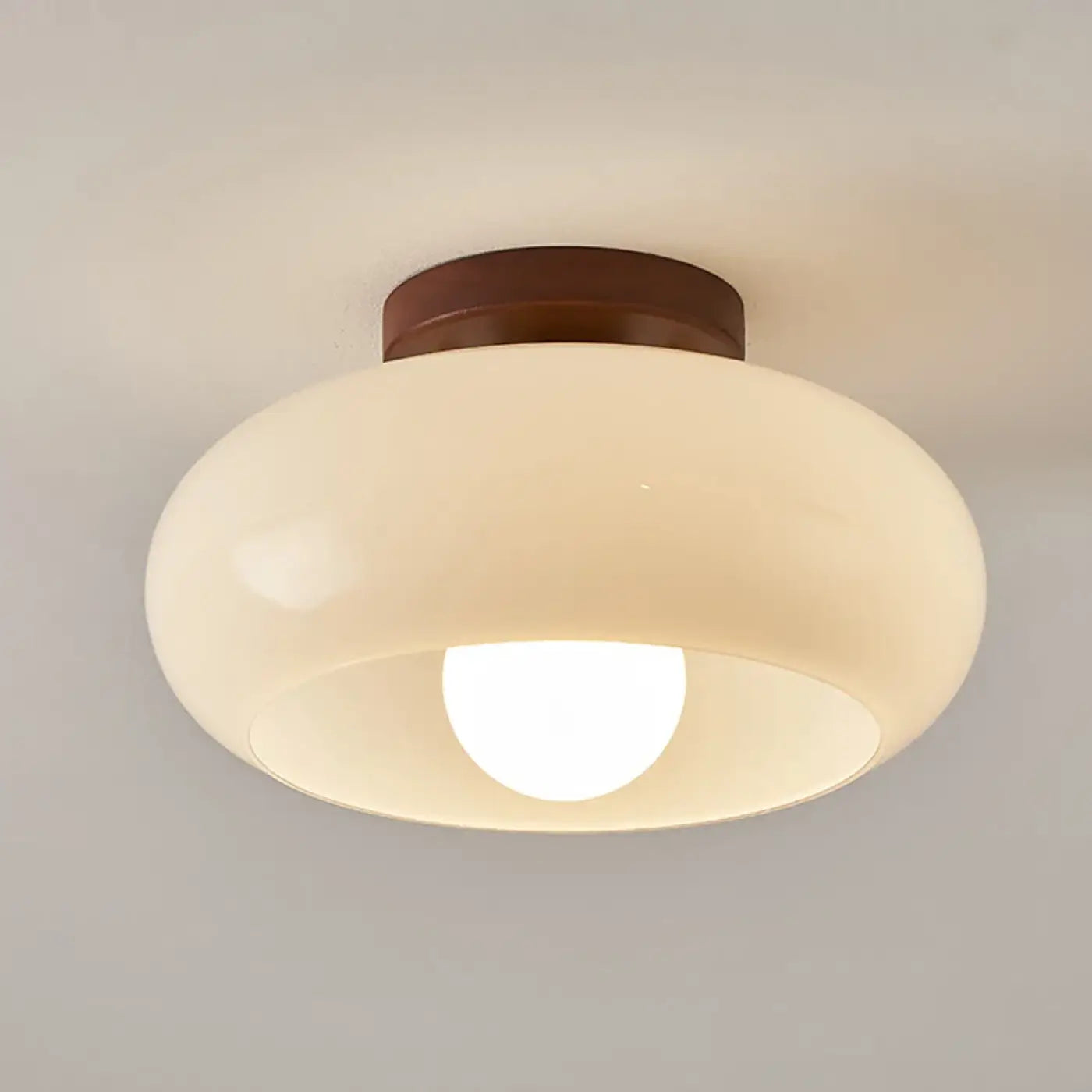 LED wood and white Scandinavian ceiling light | NITAPO