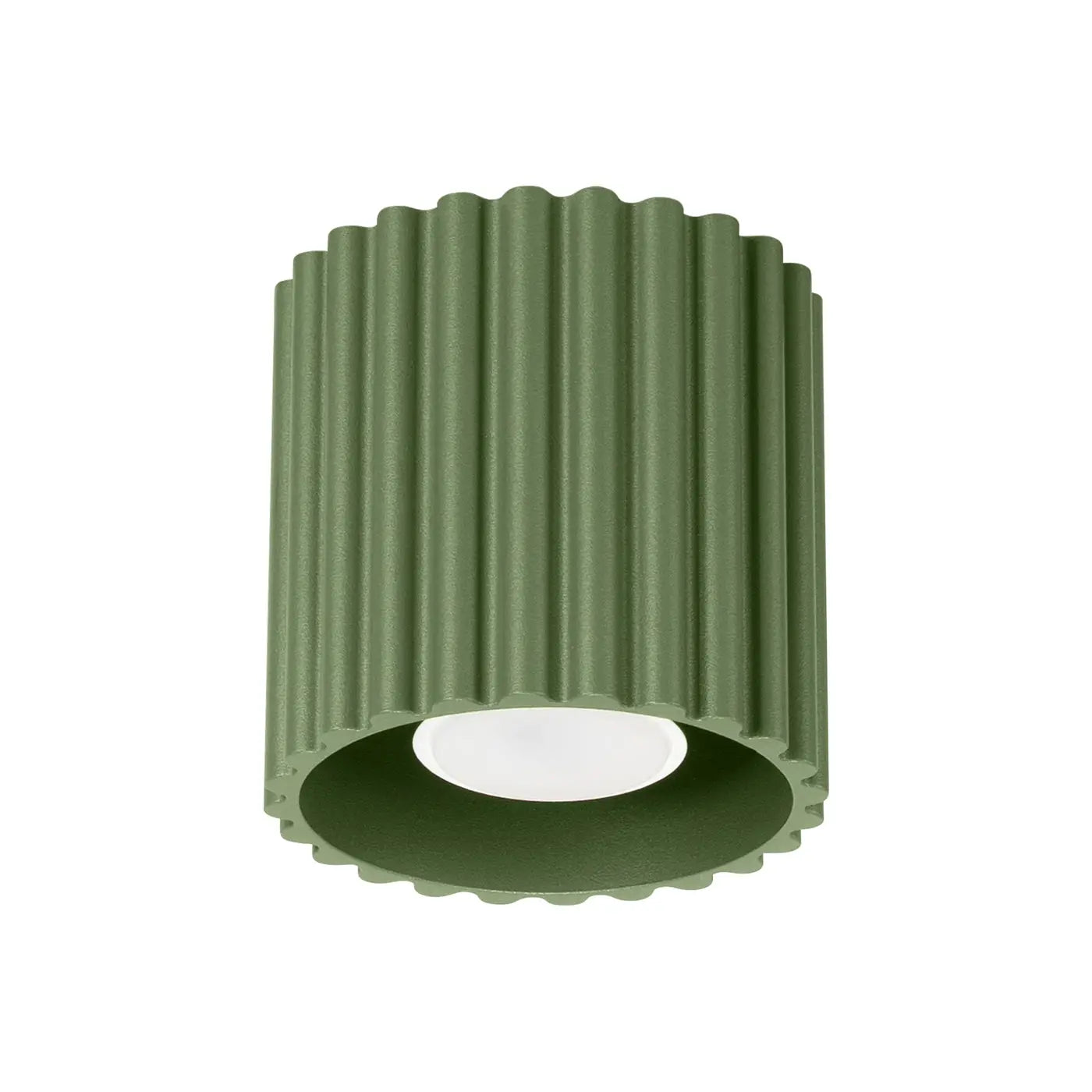Minimalist olive green aluminium LED ceiling light | DUTIBO