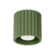 Minimalist olive green aluminium LED ceiling light | DUTIBO