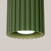 Minimalist olive green aluminium LED ceiling light | DUTIBO