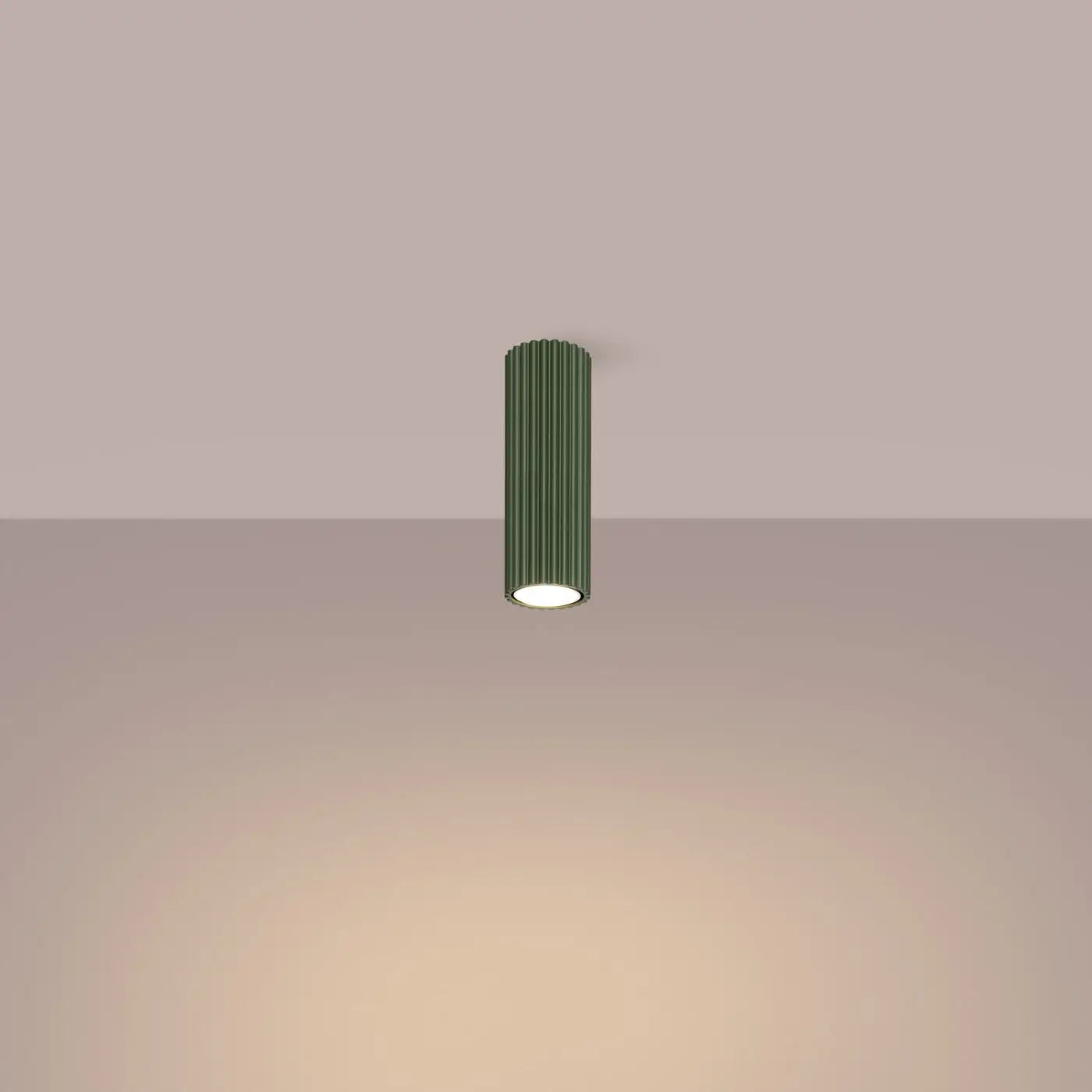Modern olive green aluminium LED ceiling light | TOFOS