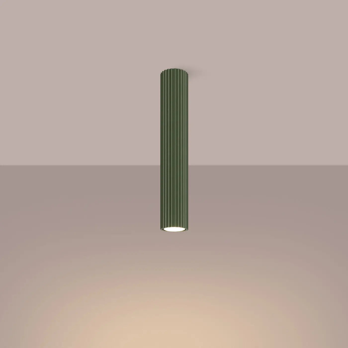 Modern olive green aluminium LED ceiling light | KEZALE