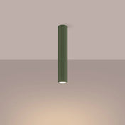 Modern olive green aluminium LED ceiling light | KEZALE