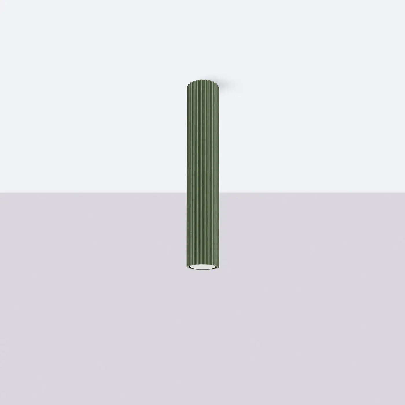 Modern olive green aluminium LED ceiling light | KEZALE