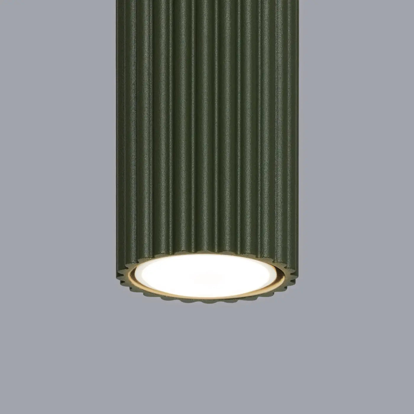 Modern olive green aluminium LED ceiling light | KEZALE