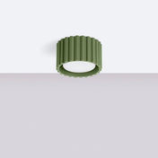 Minimalist olive green aluminium LED ceiling light | DUTIBO