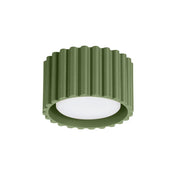 Minimalist olive green aluminium LED ceiling light | DUTIBO