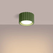 Minimalist olive green aluminium LED ceiling light | DUTIBO