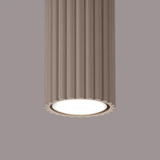 Modern taupe aluminium LED ceiling light | FIKIZU