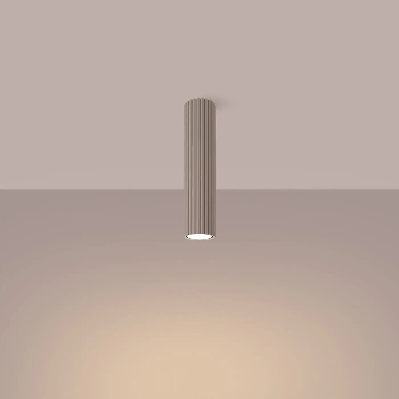 Modern taupe aluminium LED ceiling light | FIKIZU