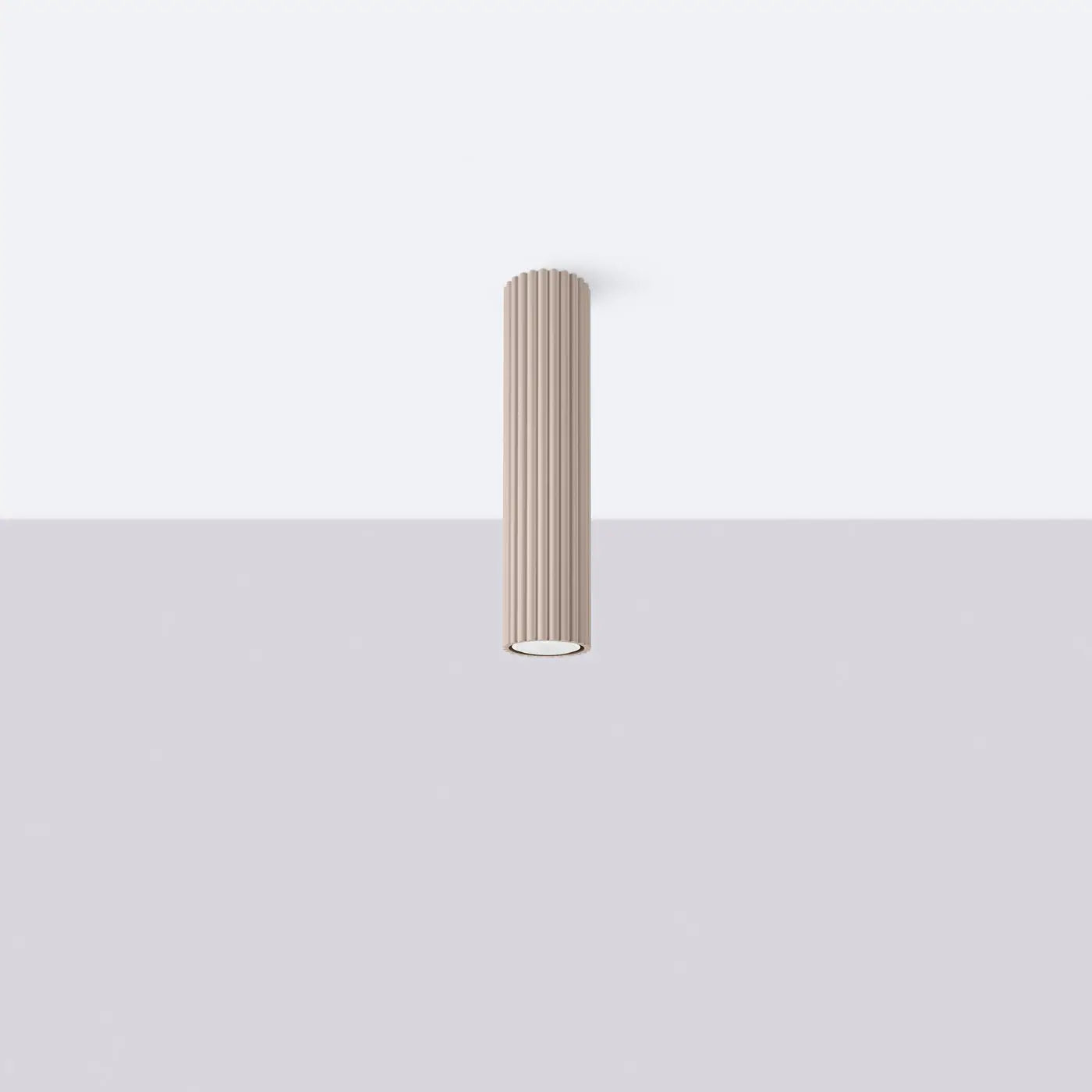 Modern taupe aluminium LED ceiling light | FIKIZU