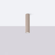 Modern taupe aluminium LED ceiling light | FIKIZU
