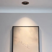 LED ceiling light in wood and black aluminium | KAKAL