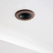 LED ceiling light in wood and black aluminium | KAKAL