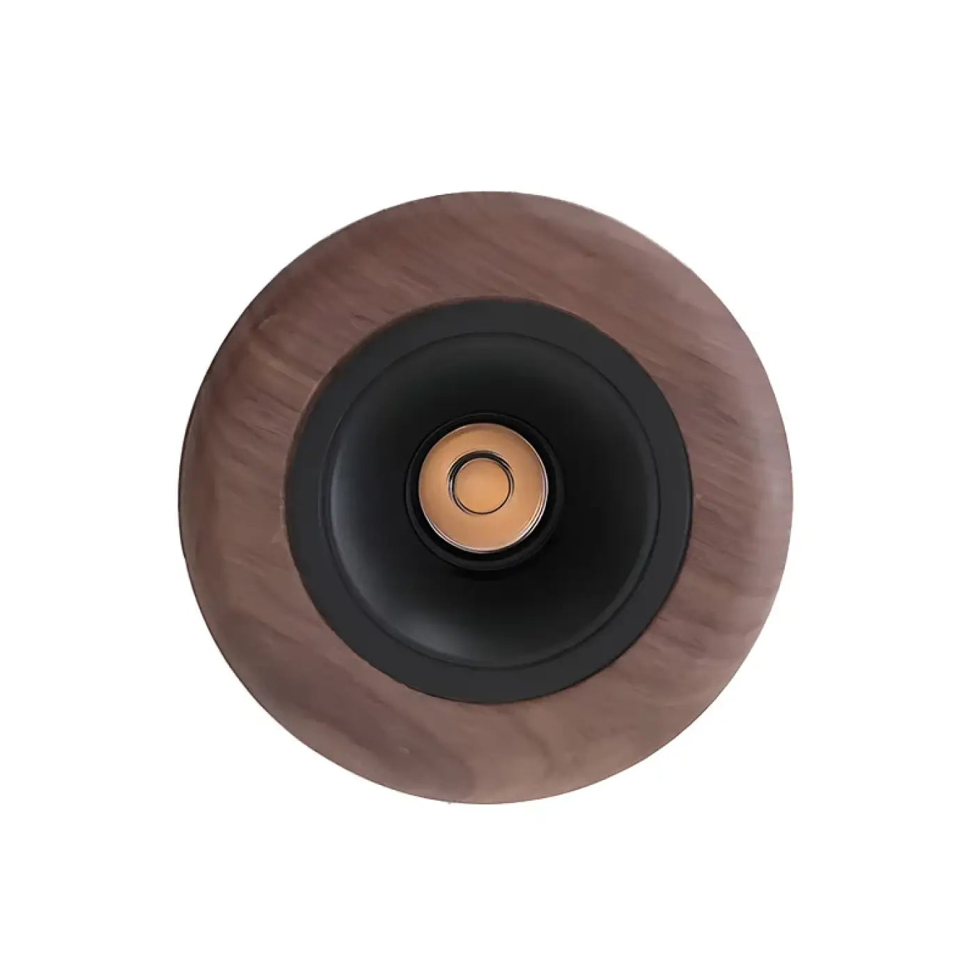 LED ceiling light in wood and black aluminium | KAKAL