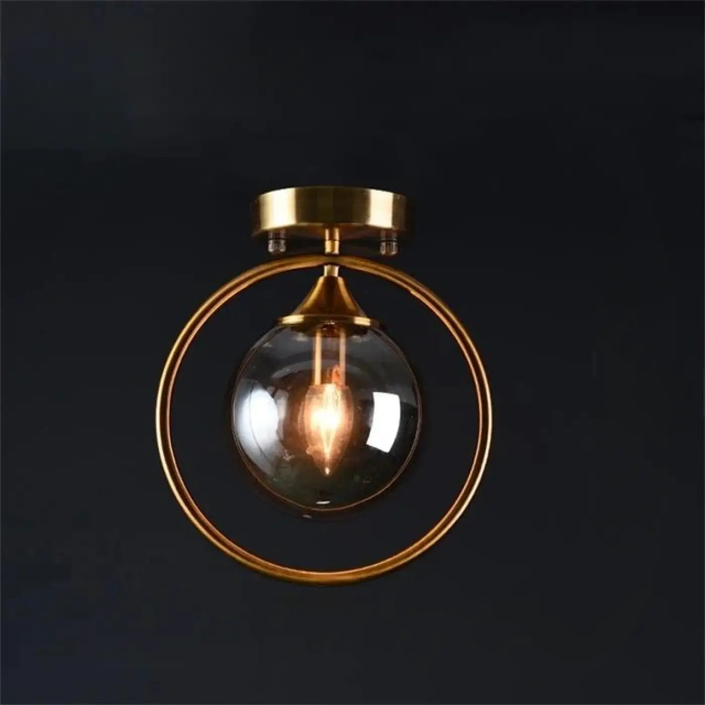 Gold ring glass ball chic ceiling light | GIZOR
