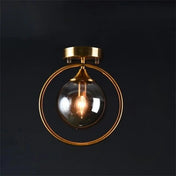 Gold ring glass ball chic ceiling light | GIZOR
