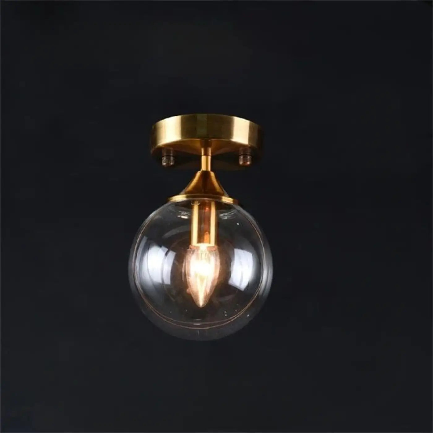 Gold ring glass ball chic ceiling light | GIZOR