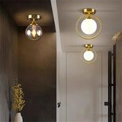 Gold ring glass ball chic ceiling light | GIZOR