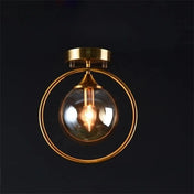 Gold ring glass ball chic ceiling light | GIZOR