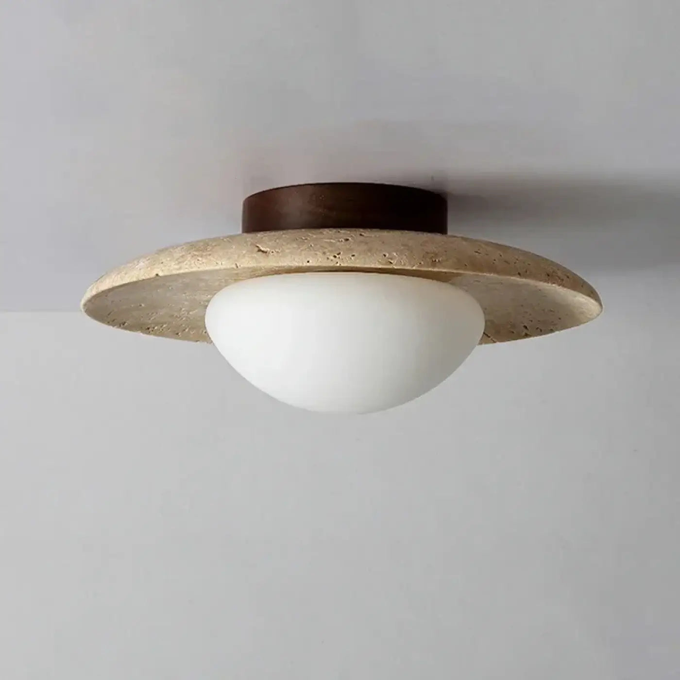 Stone wood gold ring diffuser ceiling light | TUMUVE