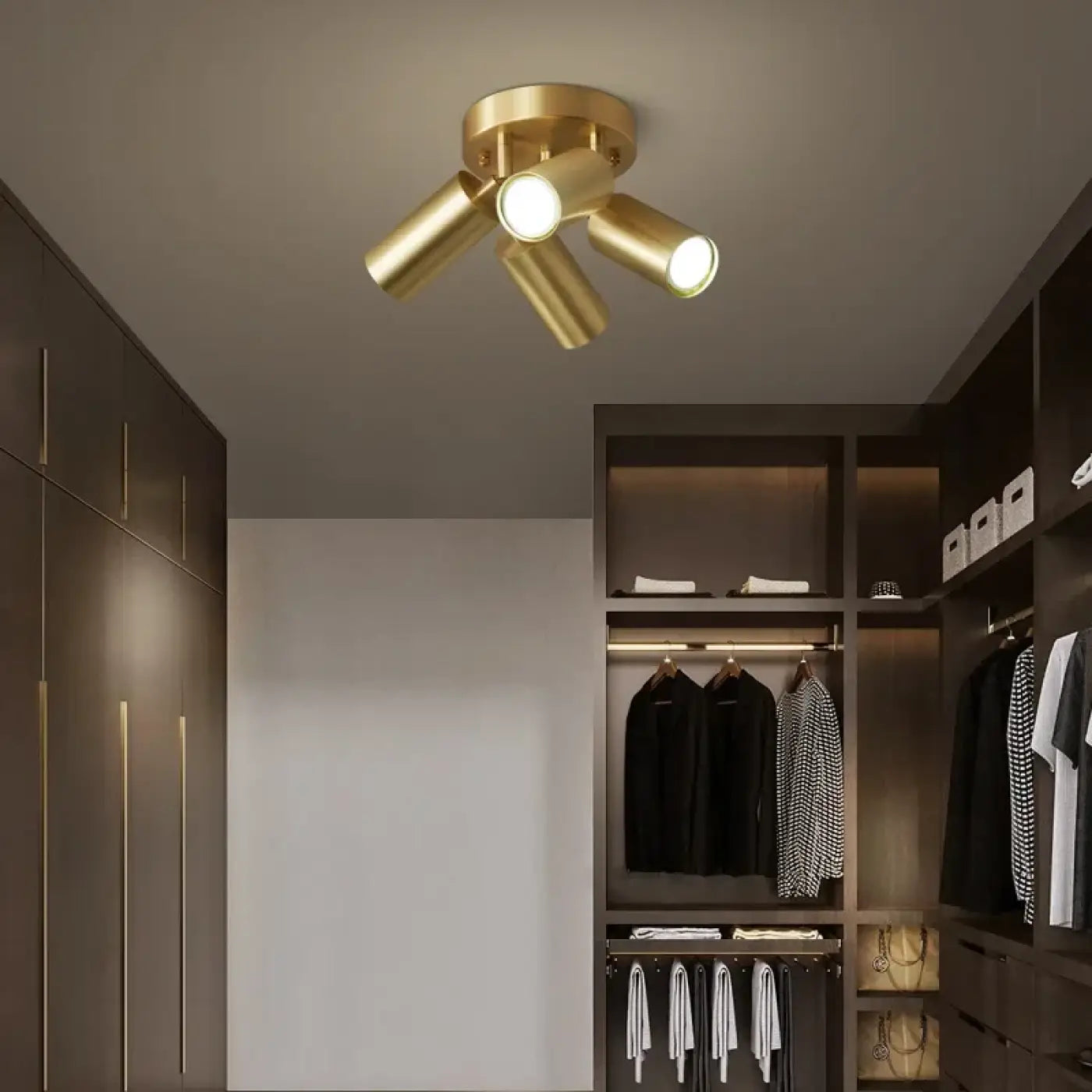 Gold aluminium spot ceiling light contemporary | FIZE