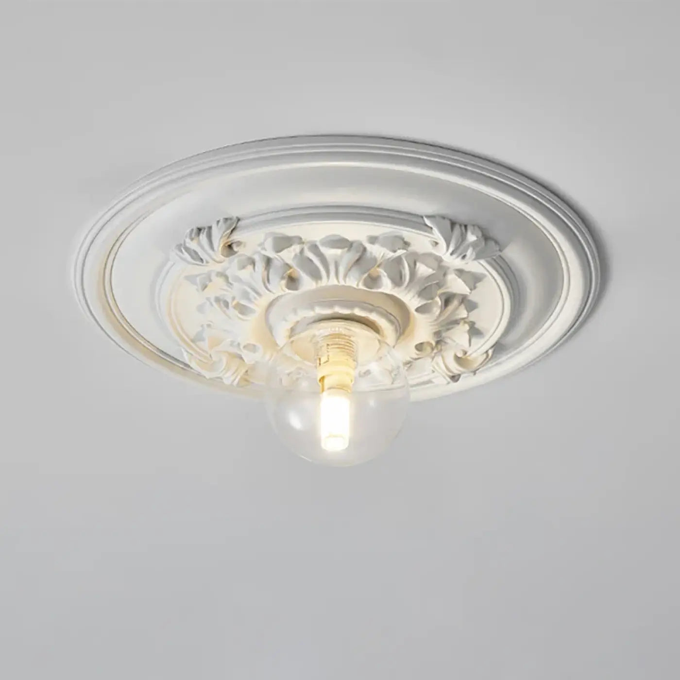 Vintage stone metal rosette ceiling light | NITI