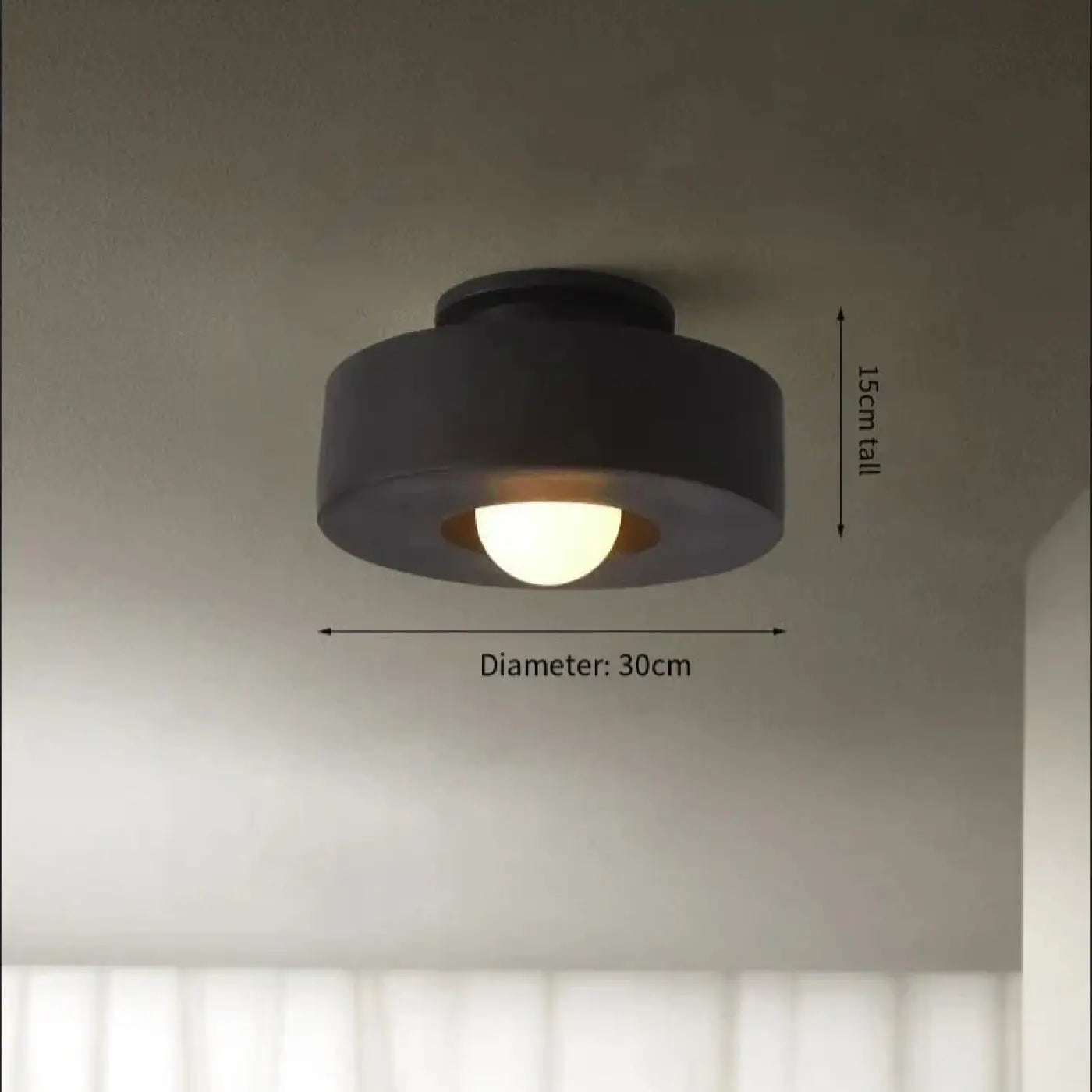 Compact Scandinavian LED ceiling light IP65 | ZEFAKO