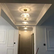 Vintage compact coloured glass ceiling light | DOHAMA